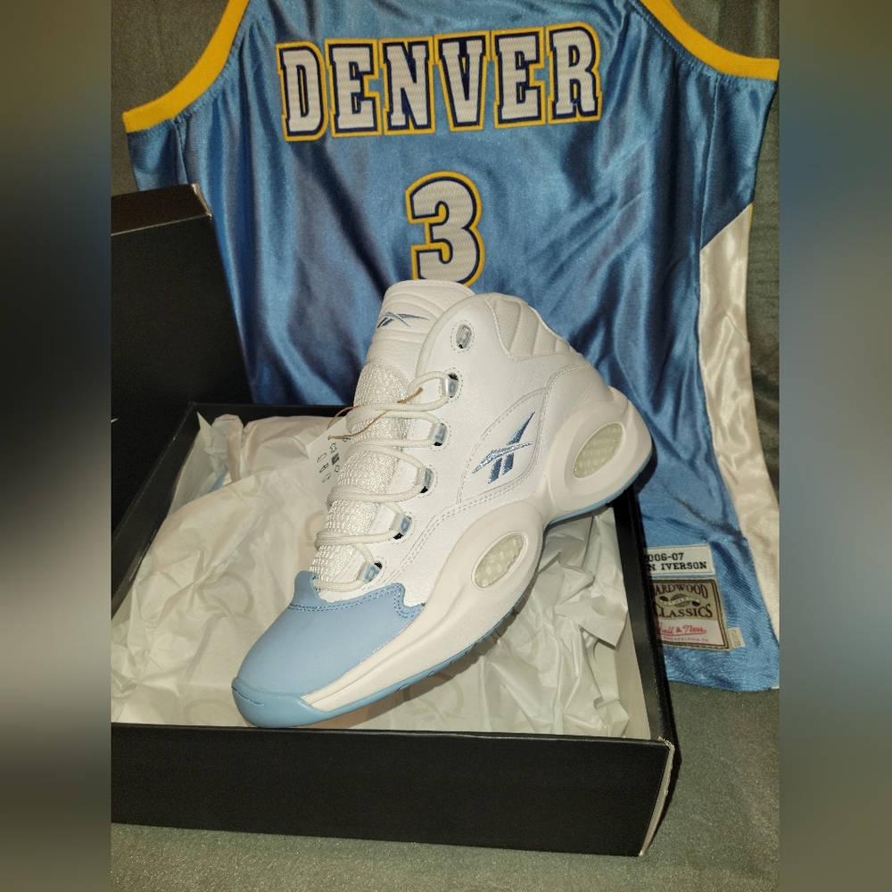 Reebok Allen Iverson Question Mid- Denver Nuggets Edition Sneakers